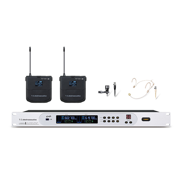 U-4000D/HF（一拖二真分集無線頭戴式麥克風）